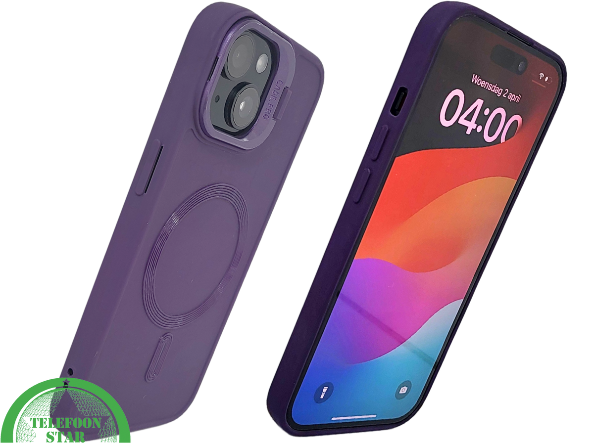 iPhone 15 Plus Siliconen Hoesje Paars – Geschikt voor MagSafe