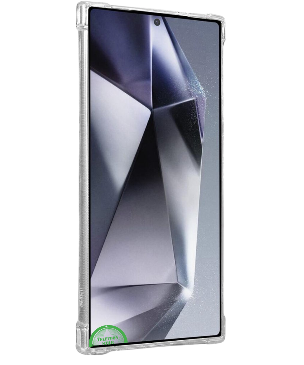 Transparant Hoesje voor Samsung S25 Ultra met Kaartvak, Praktisch, Slank & Shockproof