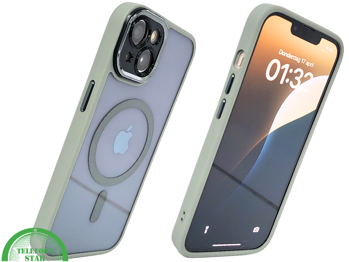 ProtectCase iPhone 13 / 14 Groen – MagSafe Hoesje met Stevige Bescherming