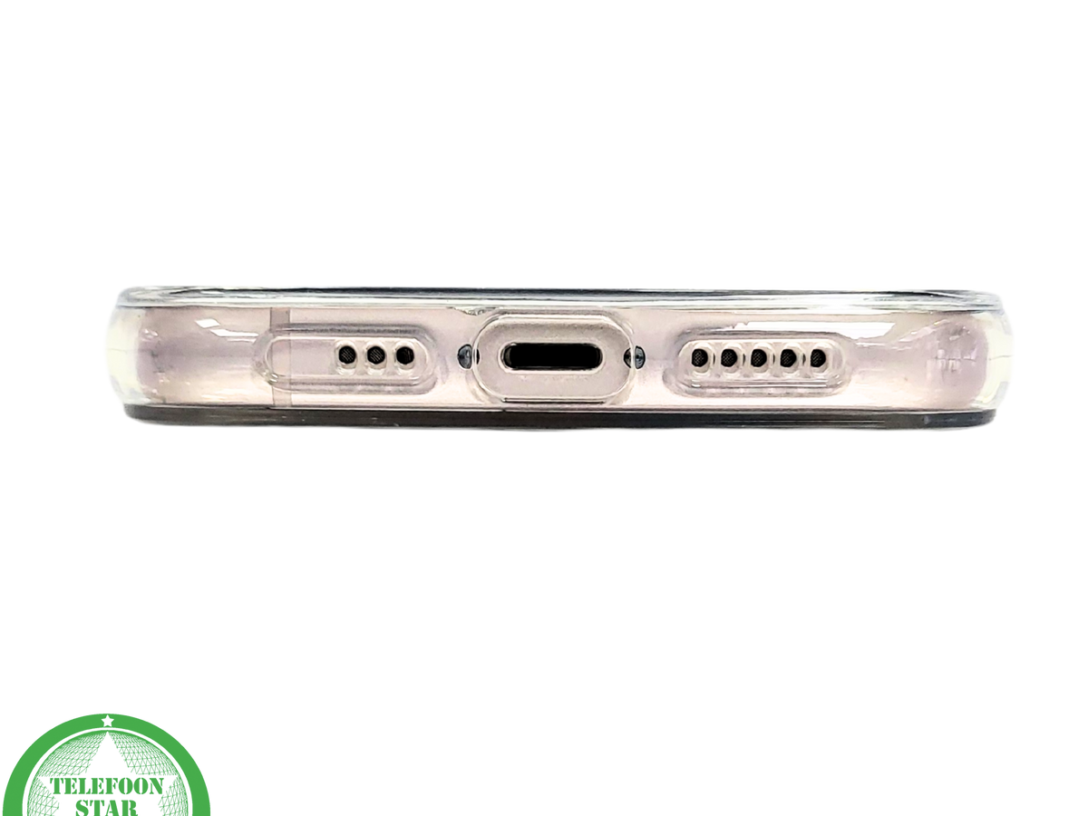 iPhone 13 / 14 Hoesje – Transparante Case met Zwarte Tulpen | Telefoonstar