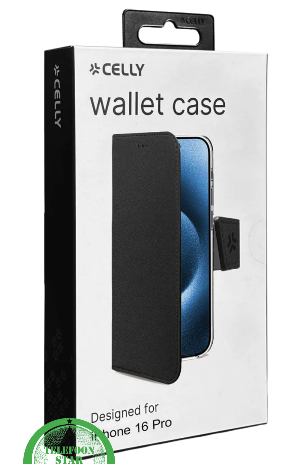 iPhone 16 Pro Bookcase Hoesje – Zwart| Elegant Design met Volledige Bescherming