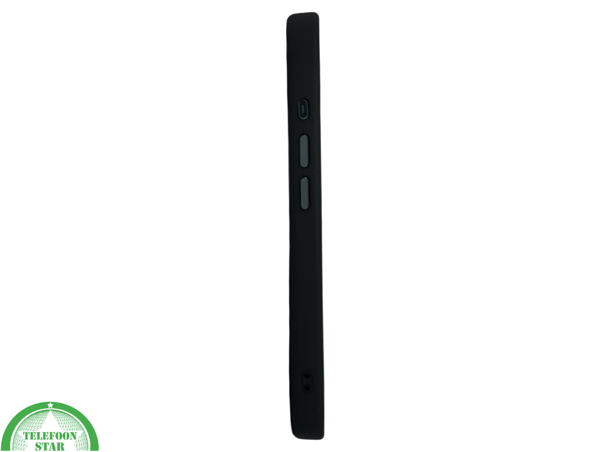 hoesje doorzichtig zwarte randen silicone voor iPhone 16 Pro