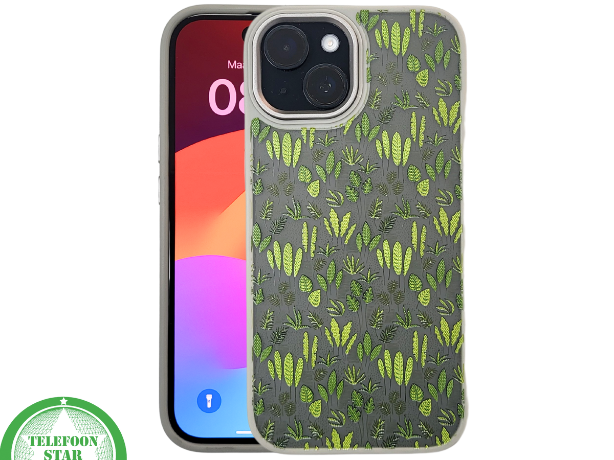 iPhone 15 Hoesje Botanisch Design – Stevige Bescherming met Natuurlijke Uitstraling