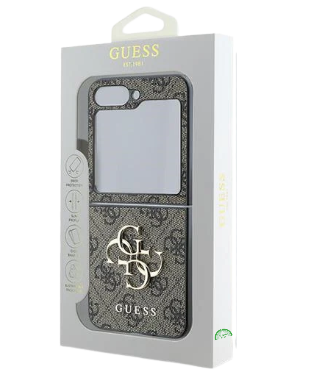 Hoesje voor Samsung Z Flip 7 FE Bruin Guess slank en lichtgewich