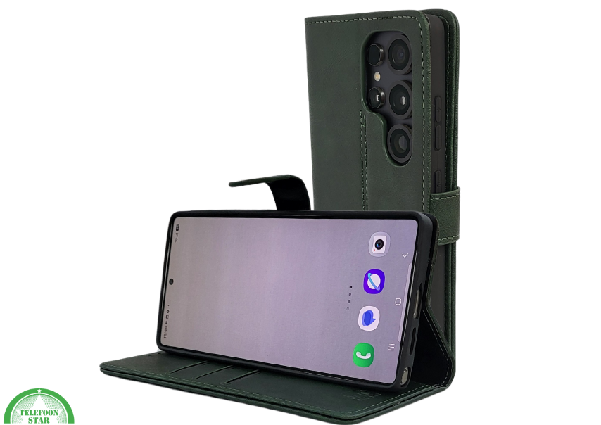 Hoesje voor Samsung Galaxy S26 Ultra Olijfgroen Boekcase