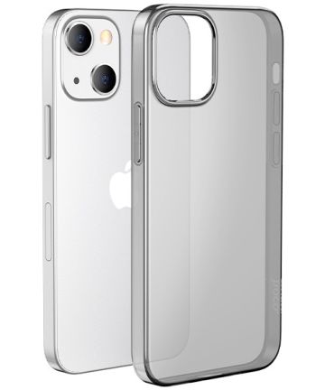 iPhone 13 hoesje Apple siliconen bumper transparant Zwart case – shock prof hoesje voor iPhone 13 geschikt voor magsafe