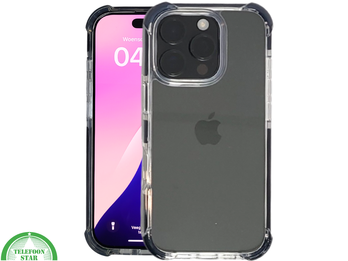 iPhone 16 Pro max Transparant Hoesje met Verstevigde Randen – Heldere Achterkant Bescherming