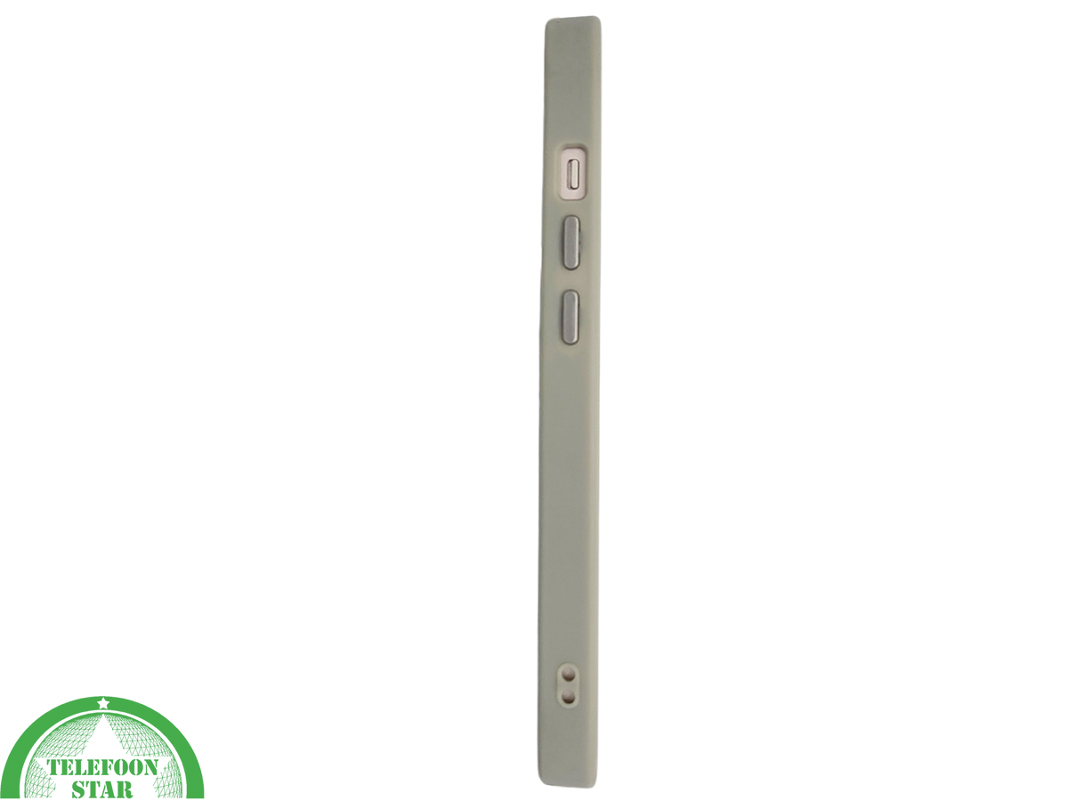 iPhone 13 / 14 Hoesje – Matgroene Rand met Bloemenprint Zwart/Roze | Telefoonstar
