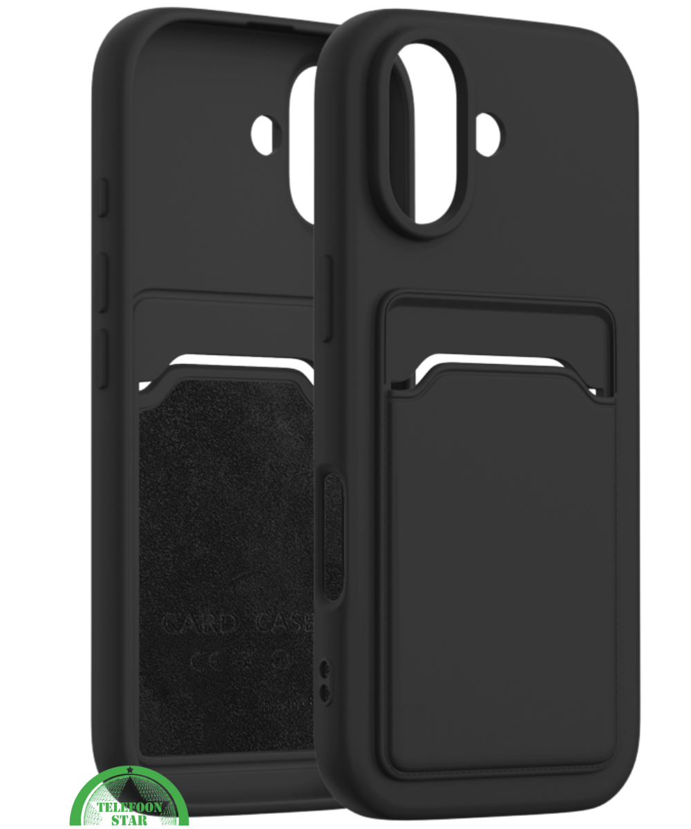 Hoesje voor iPhone 16 Backcover met Pasjesvak - Bescherming & Gemak