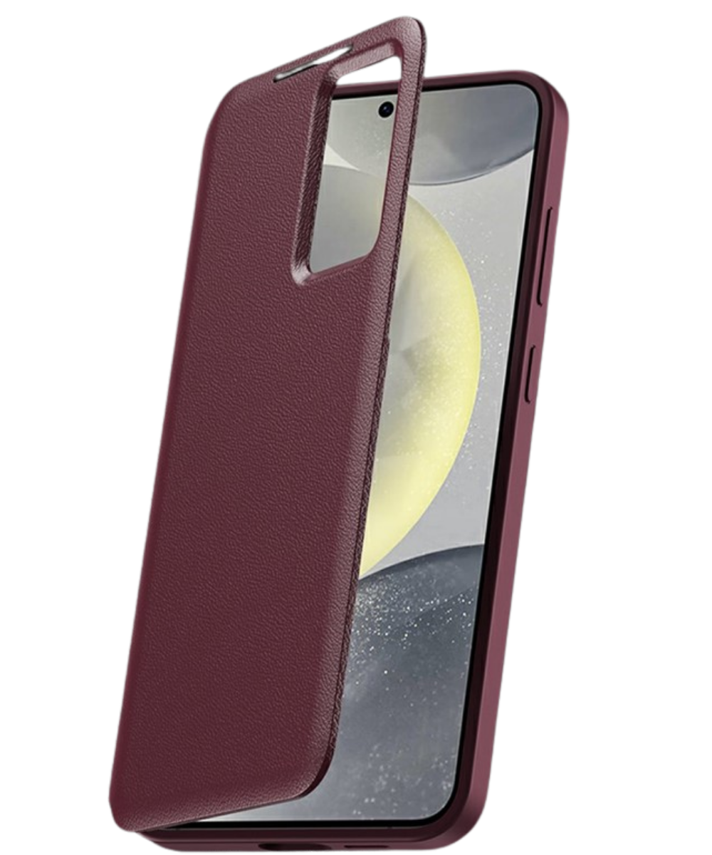 Samsung Galaxy S26 Ultra Hoesje Rood Smart View Bookcase met Pasjeshouder