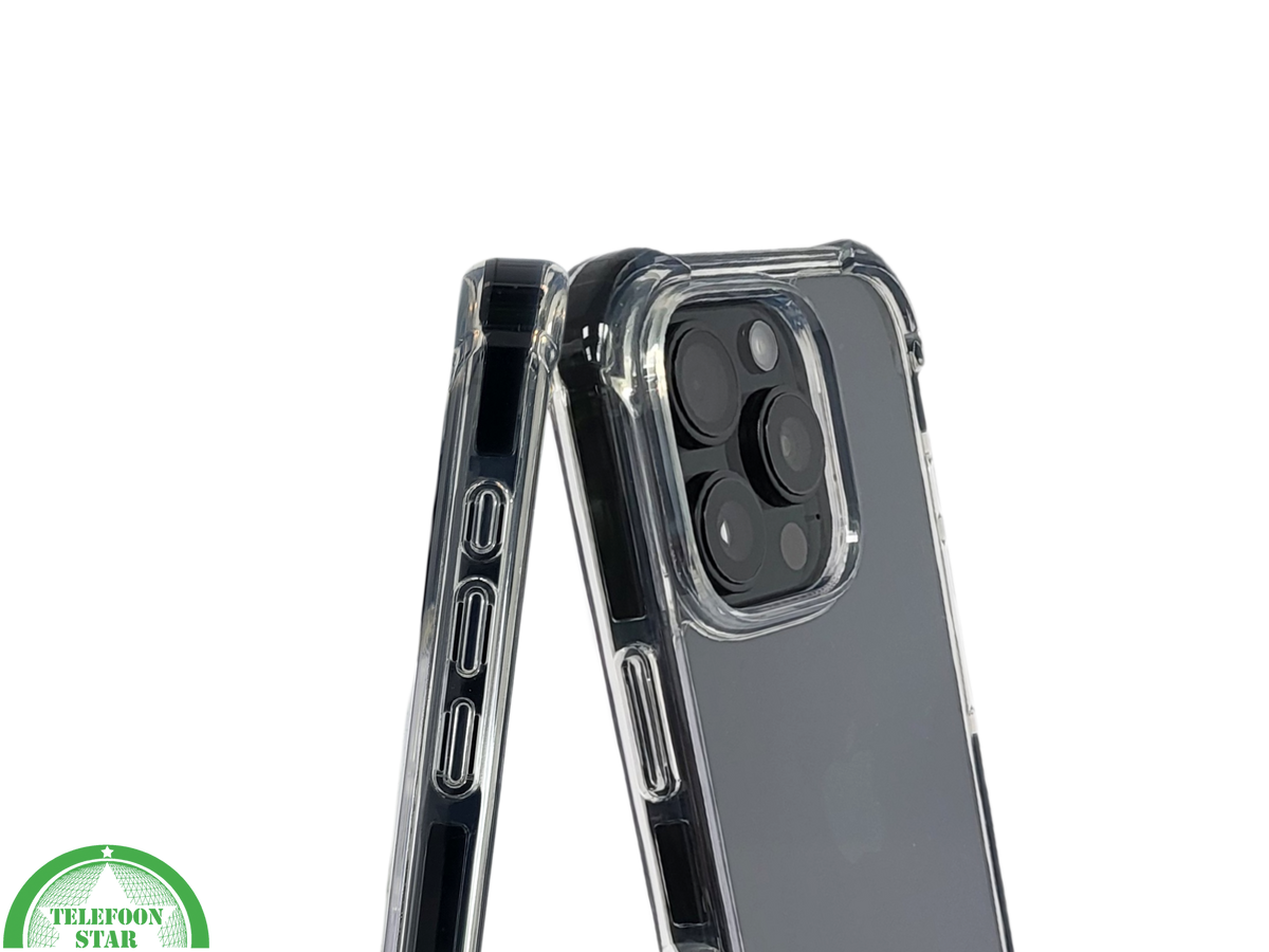 iPhone 16 Pro max Transparant Hoesje met Verstevigde Randen – Heldere Achterkant Bescherming