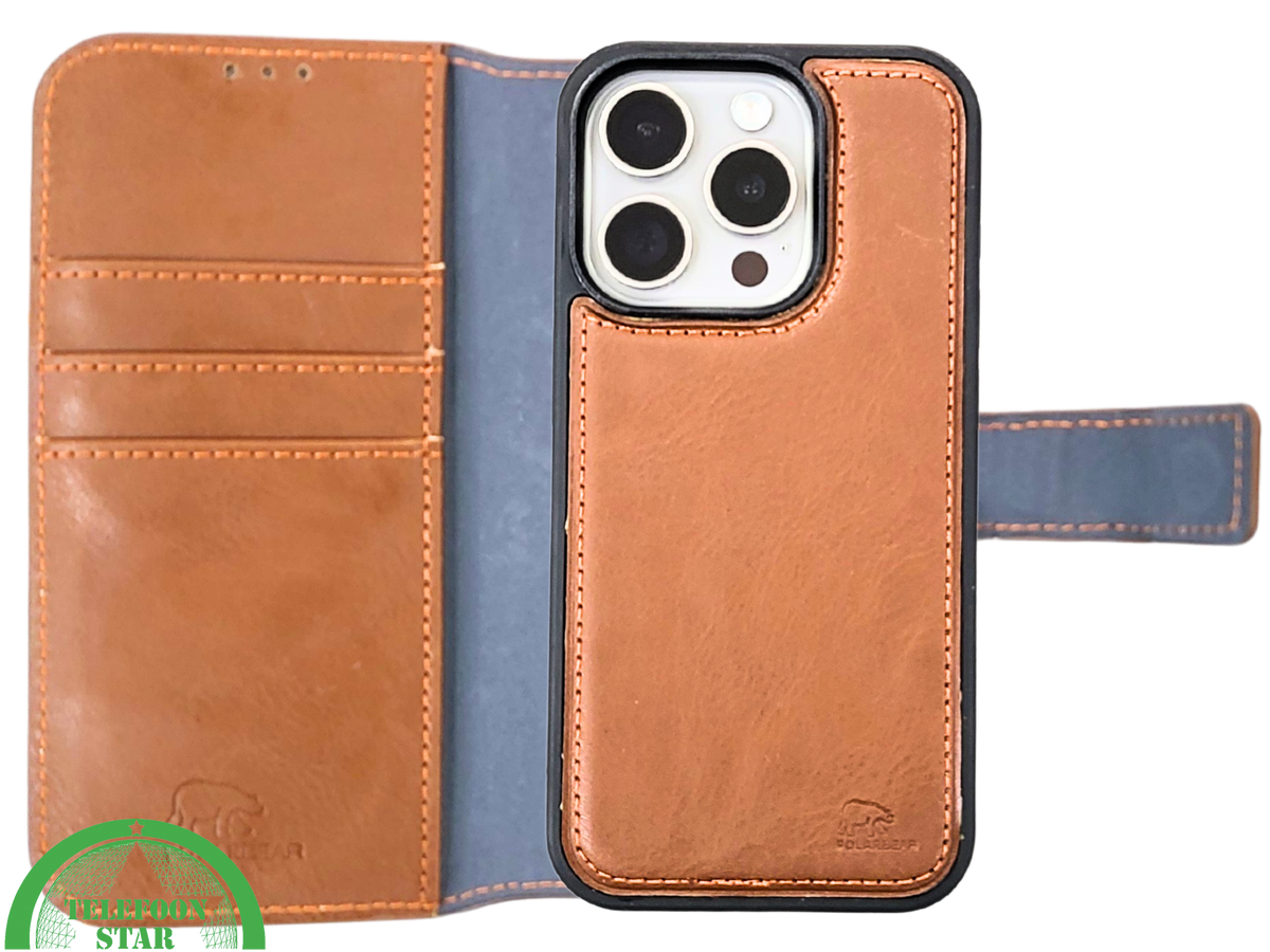 iPhone 15 Pro 2-in-1 Bookcase Hoesje Bruin – Magnetisch & Stijlvol | Telefoonstar