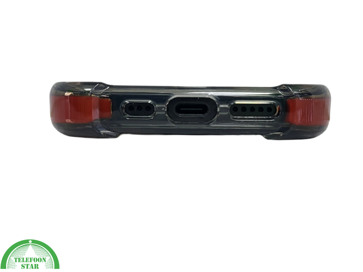 iPhone 16 Pro Rood Hoesje Met Transparante Achterkant Stevige Randbescherming