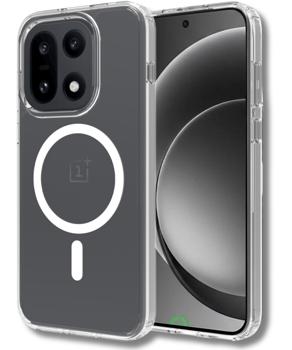 Hoesje voor OnePlus 15 Transparant MagSafe Slank strak zakelijk en modern