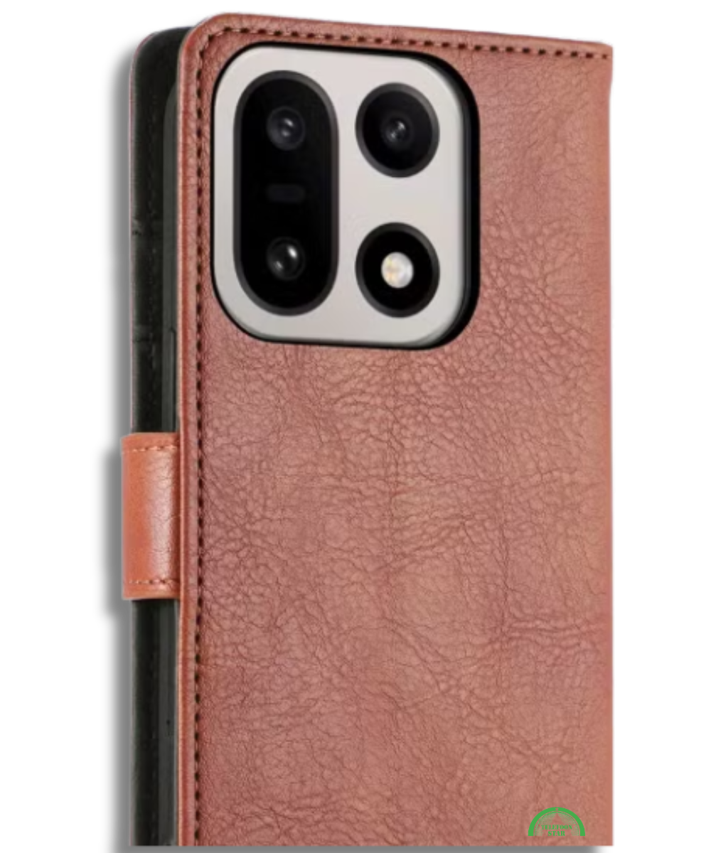Bookcase Hoesje OnePlus 15 Bruin Magnetische klepsluiting