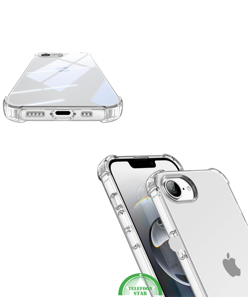 Silicone Hoesje voor iPhone 16E Anti-Shock TPU, Slank, Schokbestendig & Helder Design