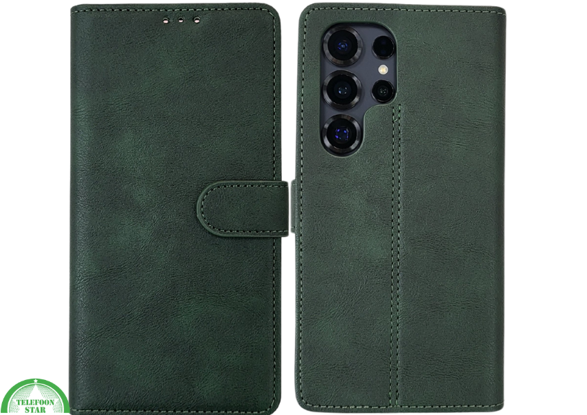 Hoesje voor Samsung Galaxy S26 Ultra Olijfgroen Boekcase