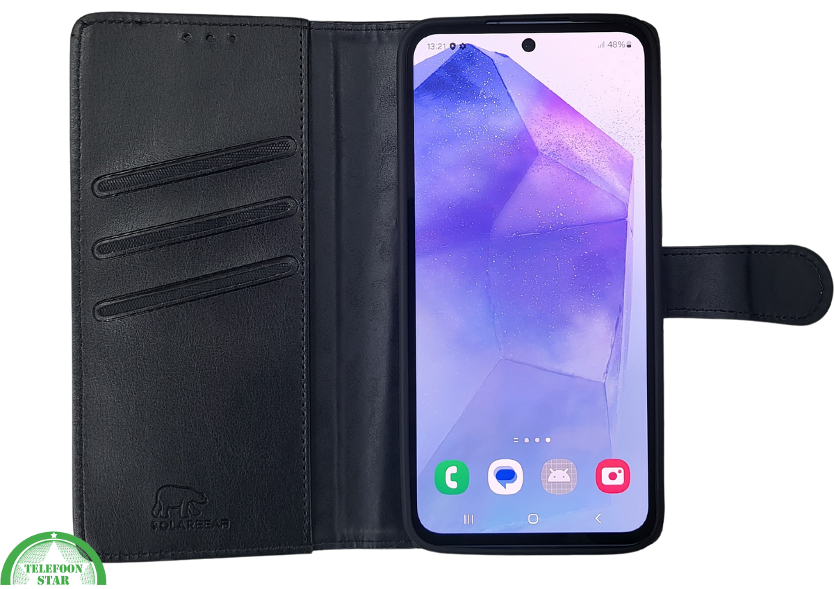 Samsung Galaxy S26 plus Lichtzwart Boek Case Leer Stijlvolle
