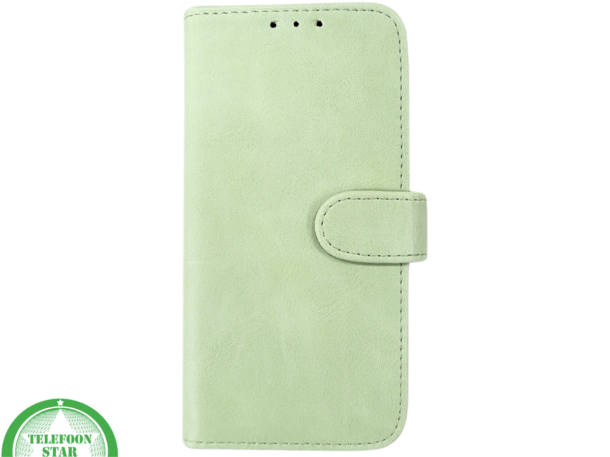 Mintgroen Bookcase Hoesje iPhone 13 en 14 Wallet Case met Magneetsluiting | €14,95