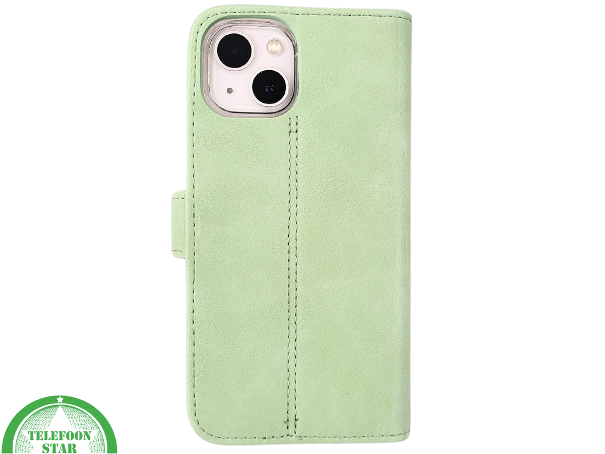 Mintgroen Bookcase Hoesje iPhone 13 en 14 Wallet Case met Magneetsluiting | €14,95