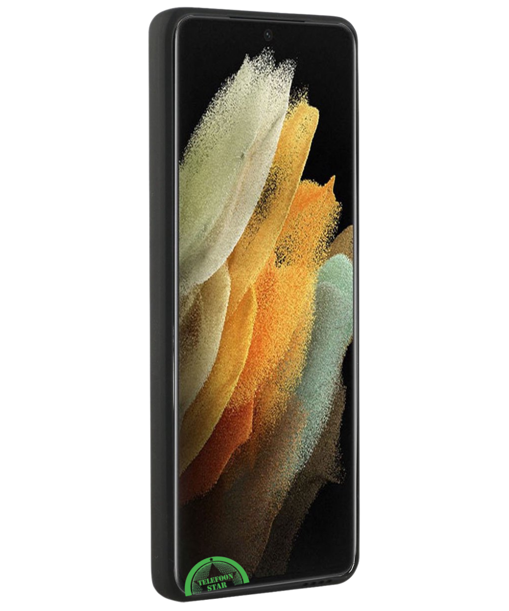 Zwart Transparant Hoesje voor Samsung S25 Ultra met Kaartvak, Praktisch, Slank & Shockproof