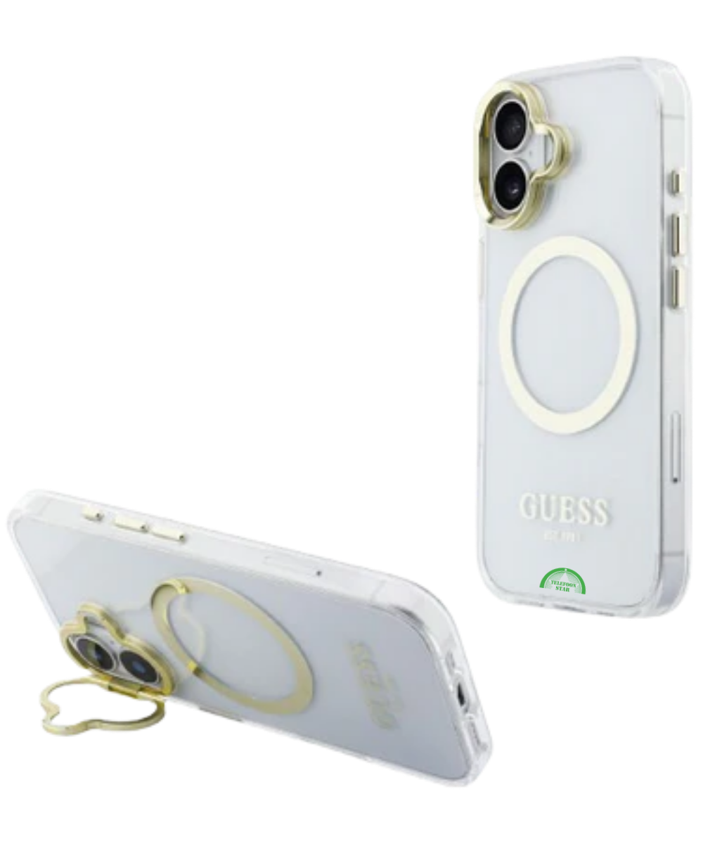 Hoesje iPhone 17 Wit MagRing PearlGuard Case