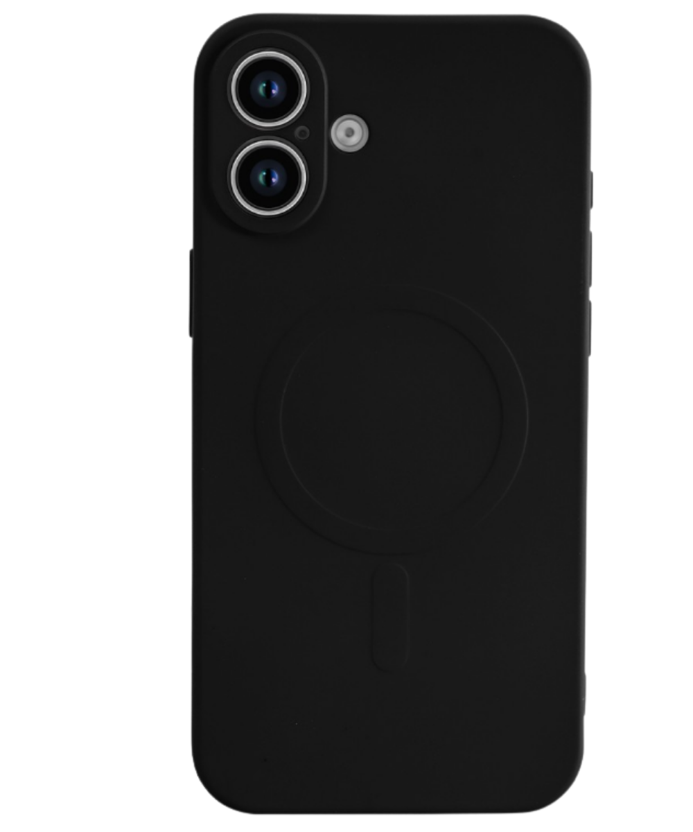 Hoesje voor iPhone 16 Plus Case Zwart Magnetische Back Cover Bescherming