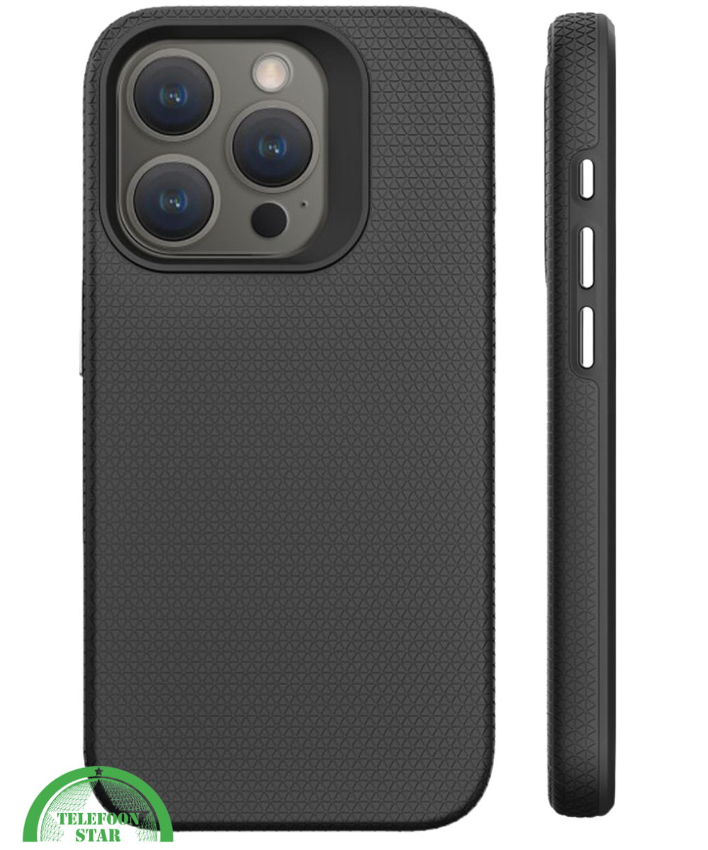 Hoesje voor iPhone 15 Pro Max – Zwart Anti-Slip, Sterk, Gripvast & Slank Design