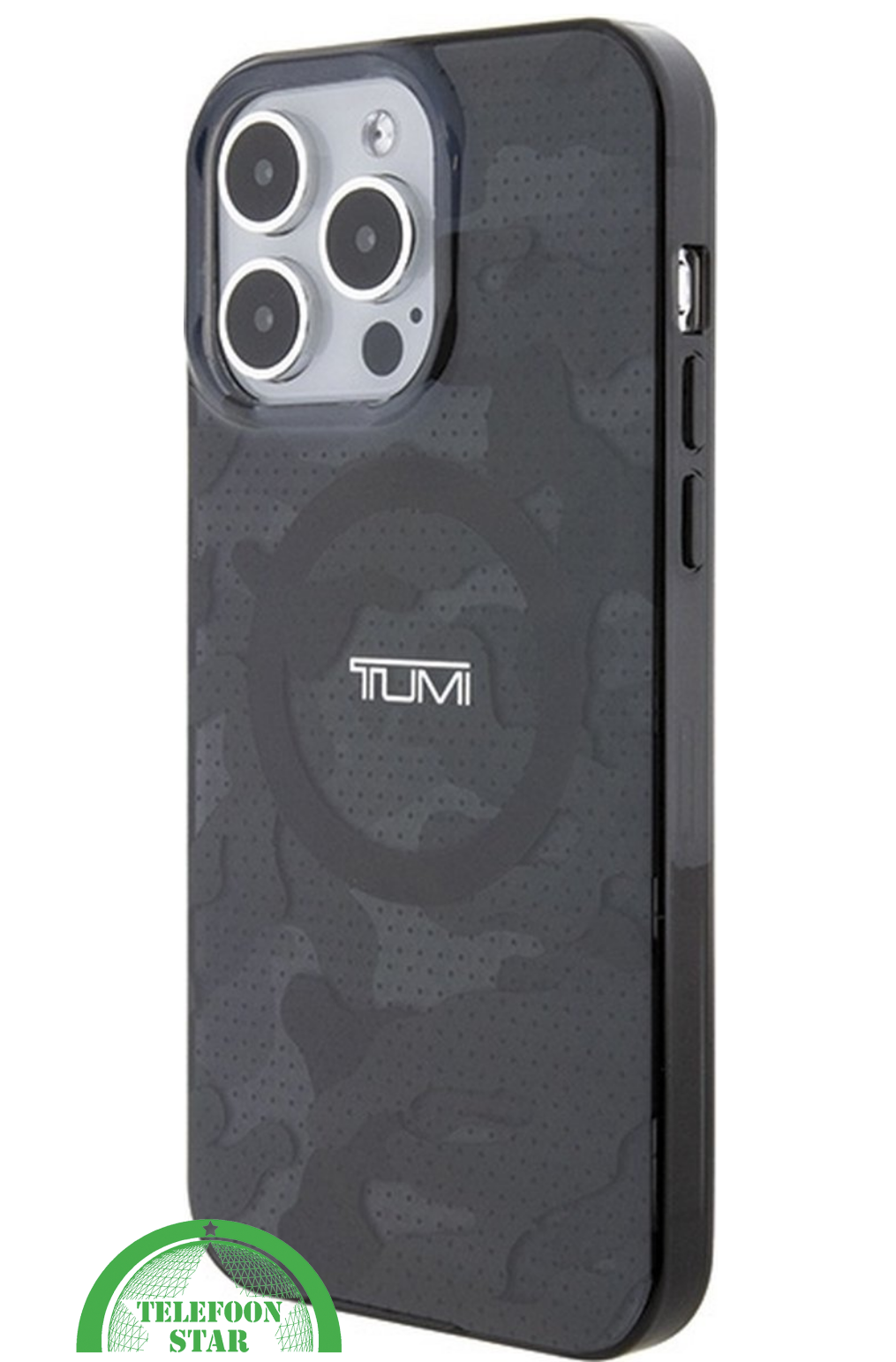 Hoesje Zwart iPhone 16 Pro Max Camouflage – Stoere Bescherming met MagSafe Compatibiliteit