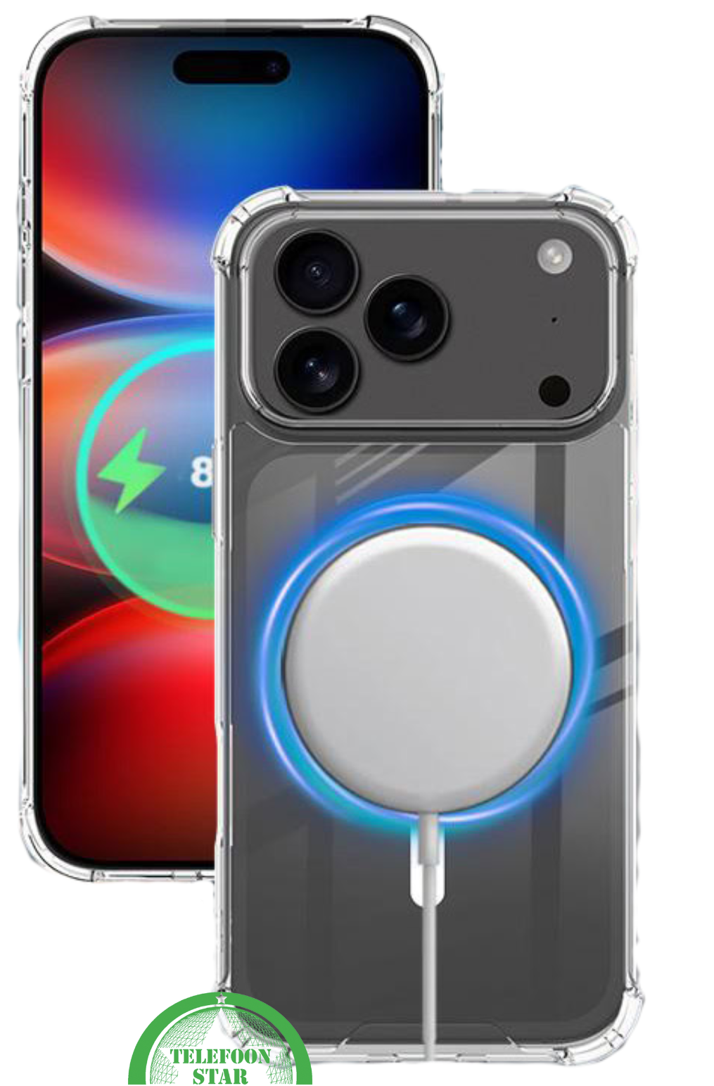 Clear case hoesje voor iPhone 17 Pro Max met MagSafe – ultra‑dun & stevig, silicone, Slank en flexibel ontwerp | Telefoonstar