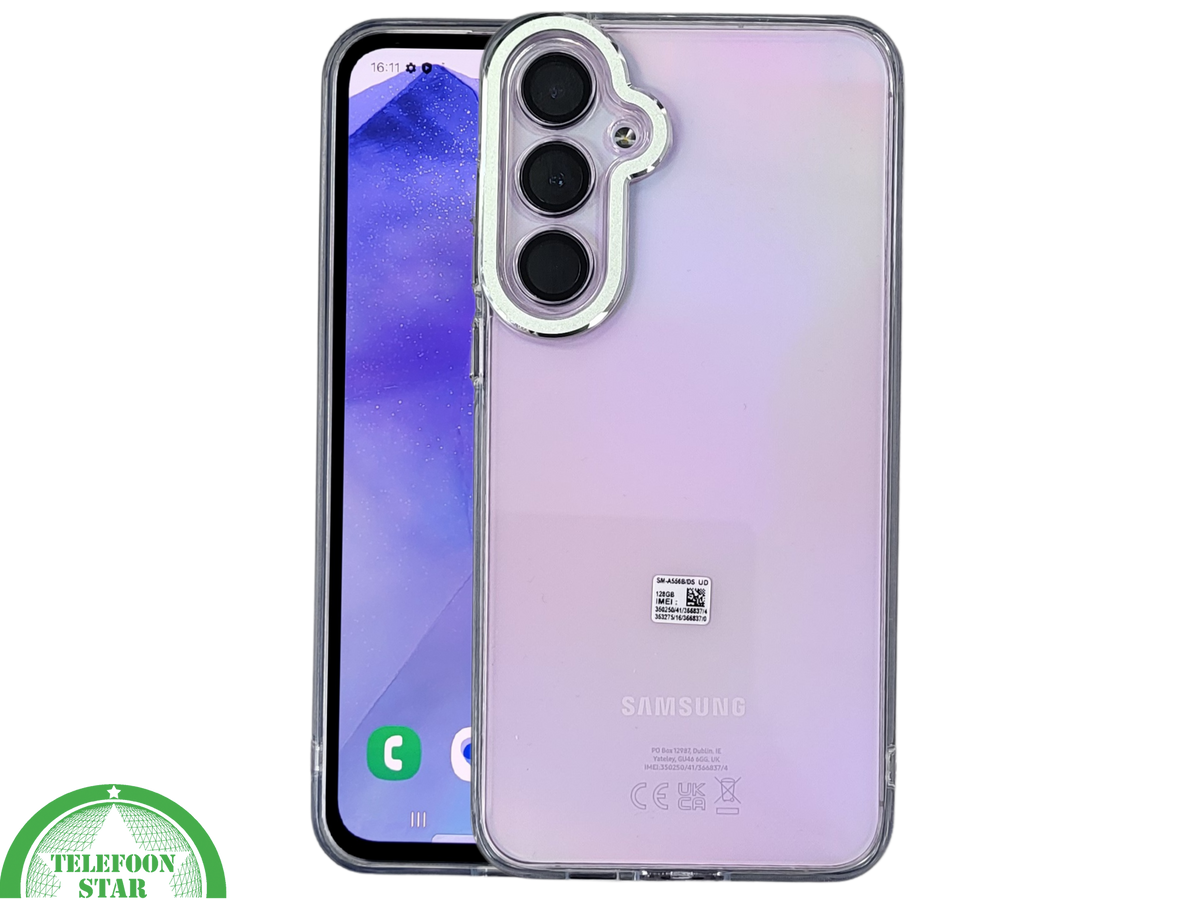 Hoesje voor Samsung Galaxy A37 Transparant groen knop Schokbestendige Bescherming