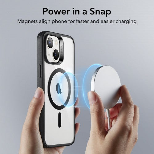 iPhone 13 HaloLock hoesje zwart doorzichtig