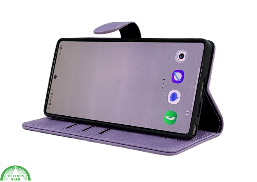 Hoesje voor Samsung S26 Ultra paars Boek Leer Stijlvolle en Beschermende Wallet lather