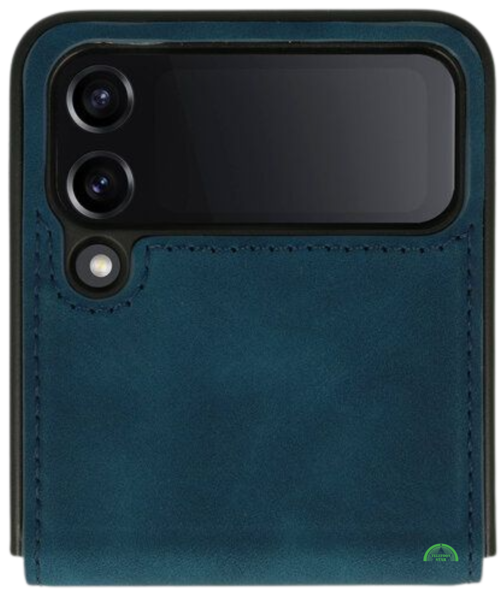 Hoesje voor Samsung Z Flip 7 FE Donkerblauw Wallet Case