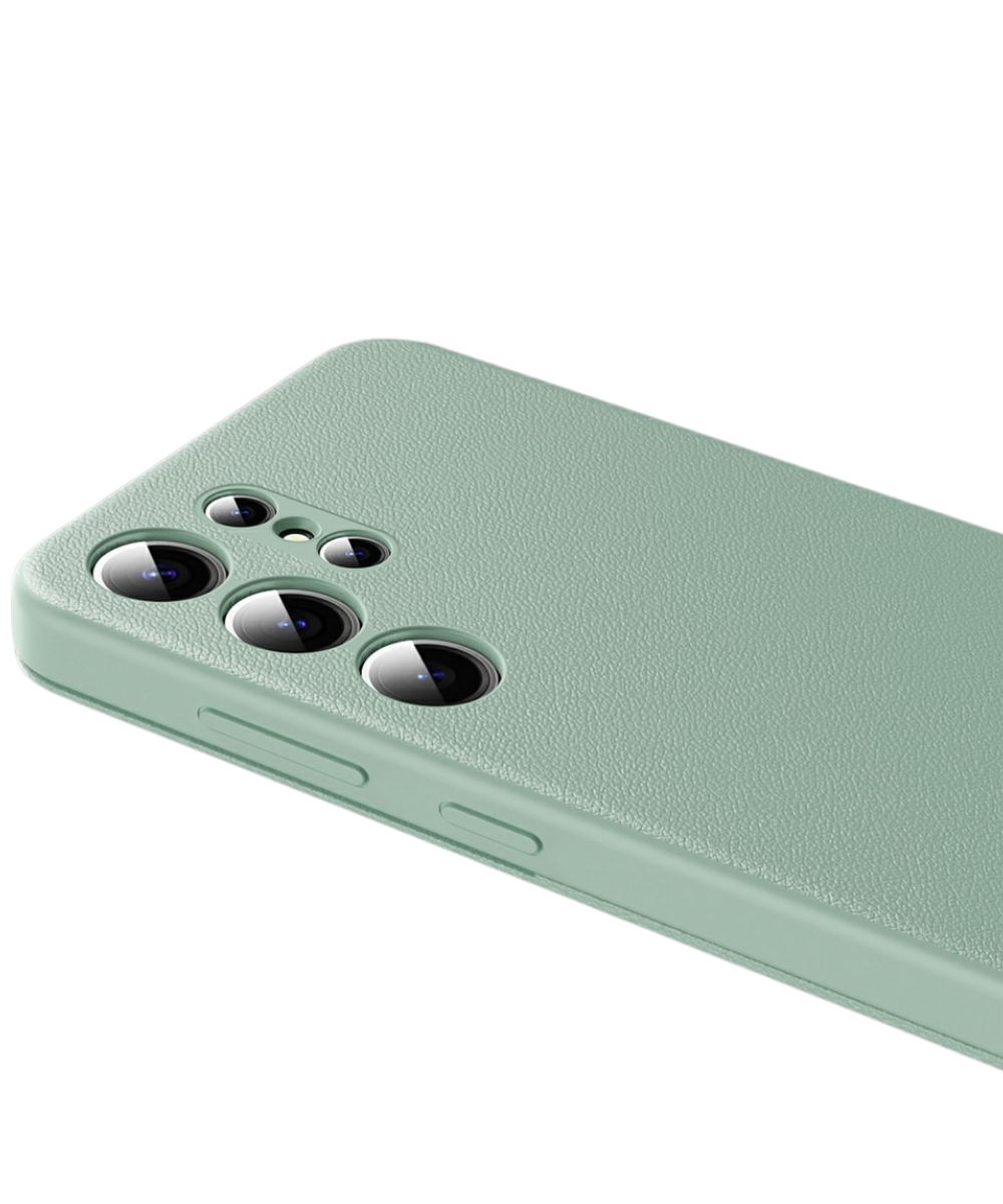 Samsung Galaxy S26 Ultra Licht Groen Lederlook Hoesje Smart View Cover