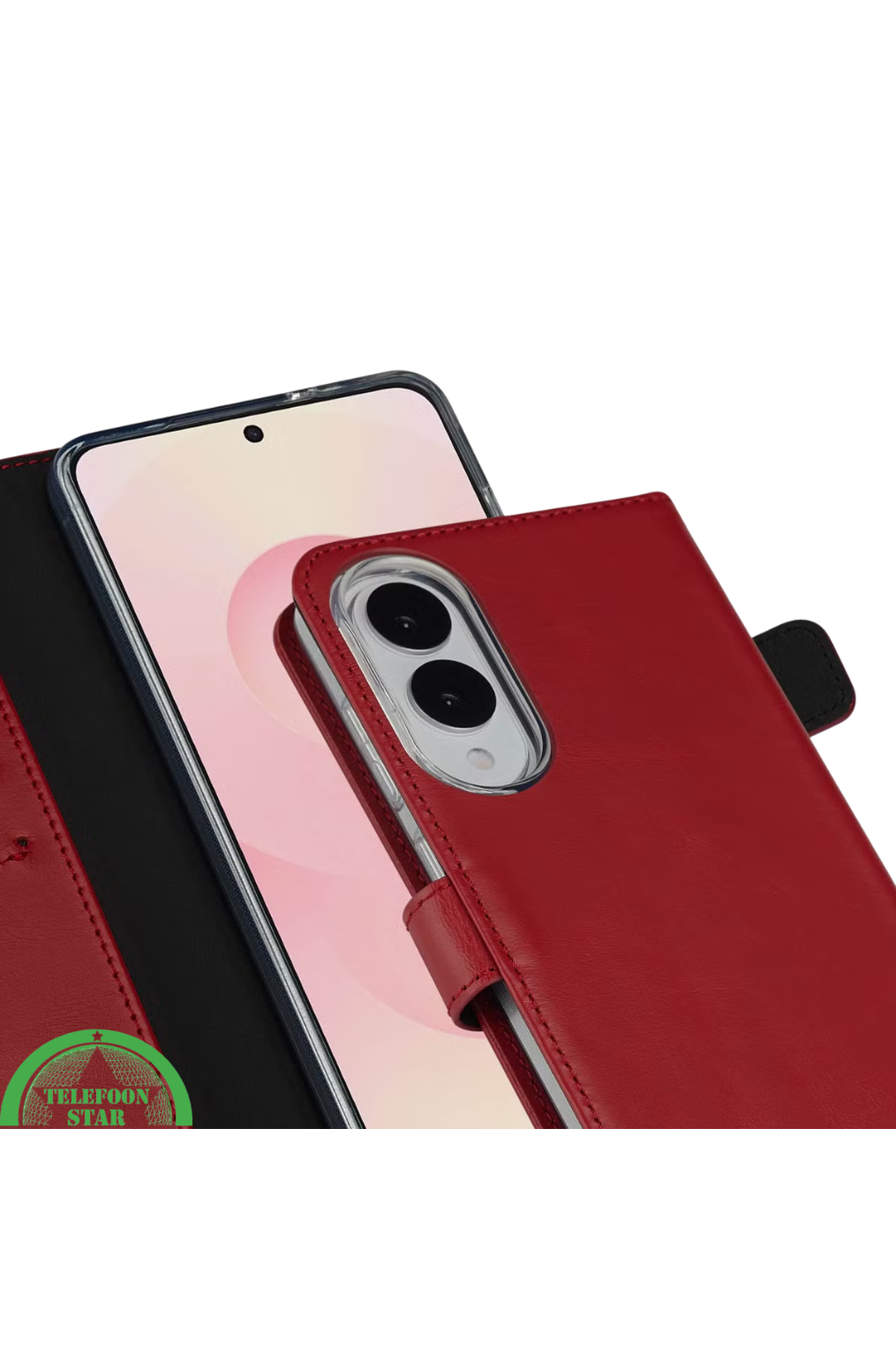 Hoesje voor Samsung S25 Edge Bookcase Rood