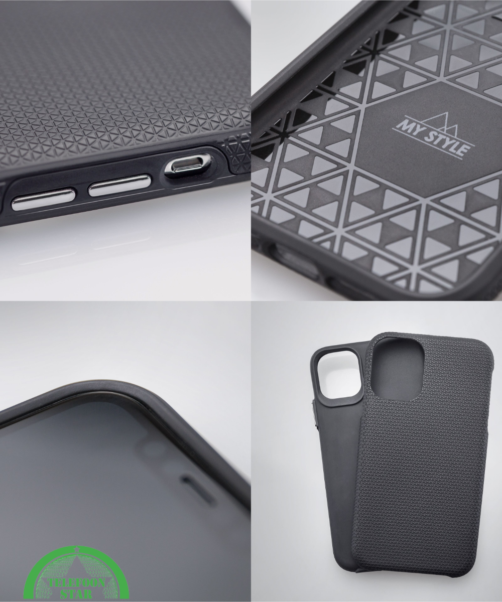 Hoesje voor iPhone 12 Zwart Anti-Slip, Sterk, Gripvast & Slank Design