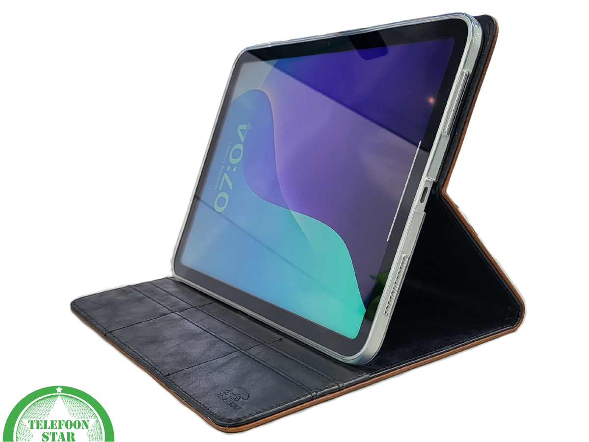 iPad 10 de Gen 2022 Hoes Luxe Bruine Bookcase 10.9 inch Schokbestendig