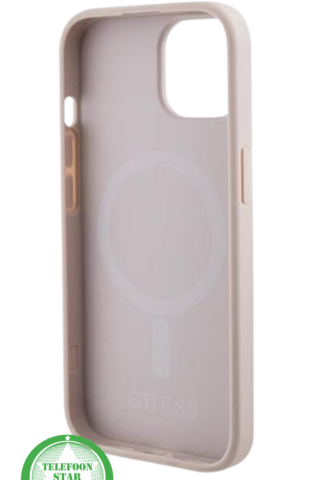 Hoesje voor iPhone 14 – RozeLuxe Design met Goudkleurig Logo