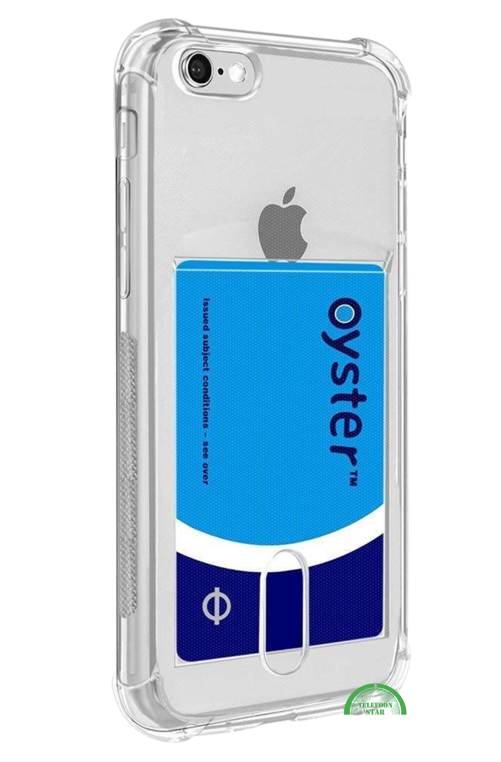 Bumper Hoesje iPhone SE met Kaartvak – Helder, Sterk & Functioneel