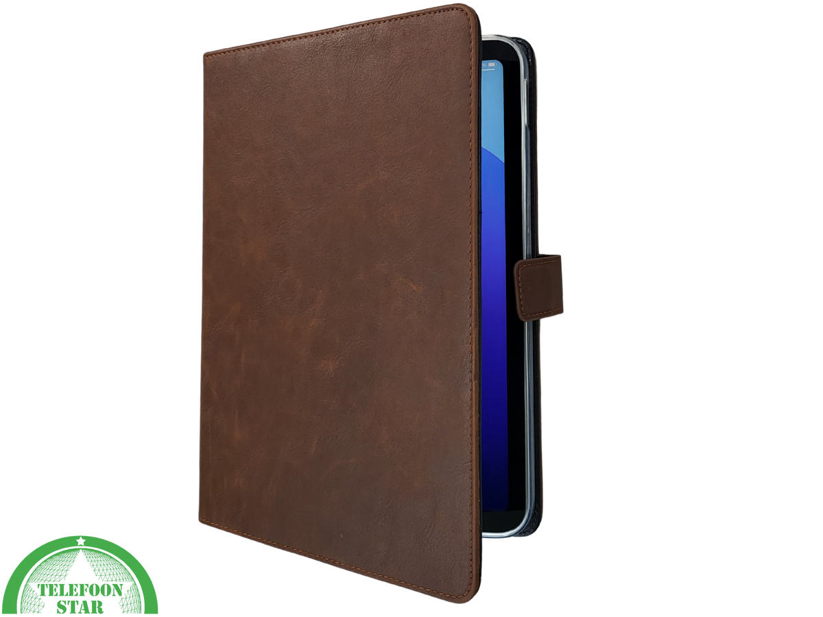 iPad 10 de Gen 2022 Hoes Luxe Bruine Bookcase 10.9 inch Schokbestendig