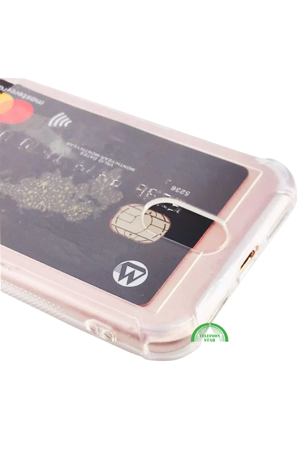Bumper Hoesje iPhone SE met Kaartvak – Helder, Sterk & Functioneel