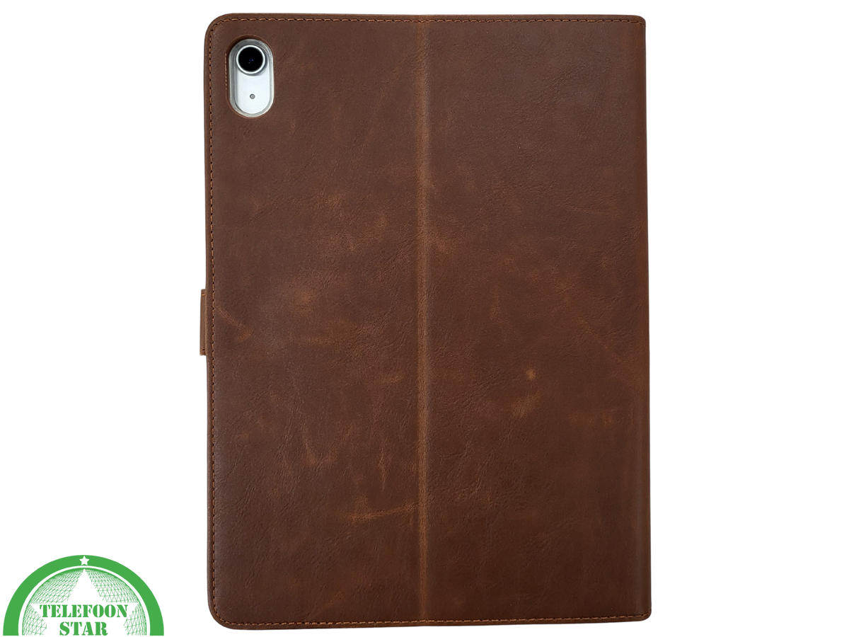 Apple iPad Air 11 inch 2025 / 2024 Luxe Bruine Leer hoesjes Bookcase 11 inch Schokbestendig