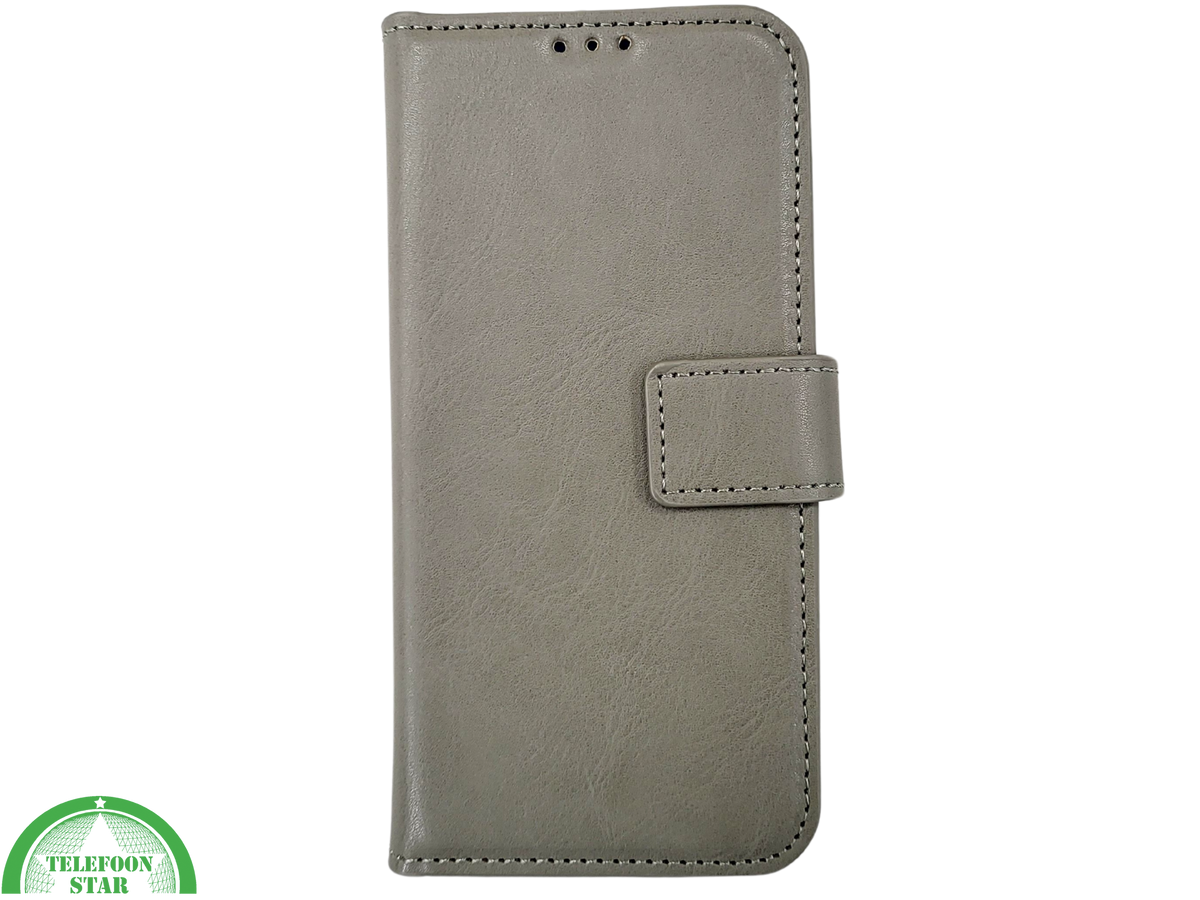 iPhone 16 Pro Insteekhoesje Olijfgroen – Leren Look met Open Bovenkant
