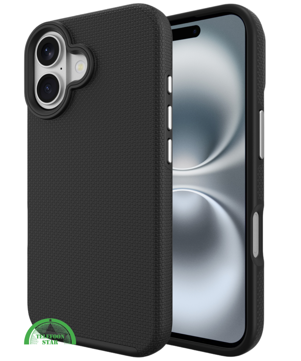 Hoesje voor iPhone 16 Zwart Anti-Slip Bescherming – Sterk, Slank & Gripvast