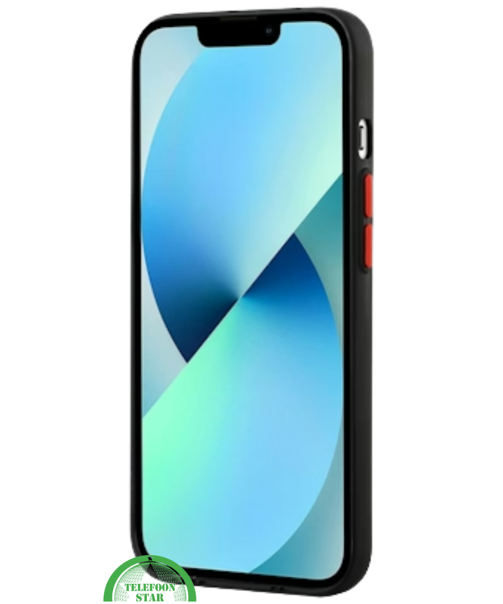 Zwart Transparant Hoesje voor iPhone 14 Plus met Kaarthouder, Praktisch, Silicone