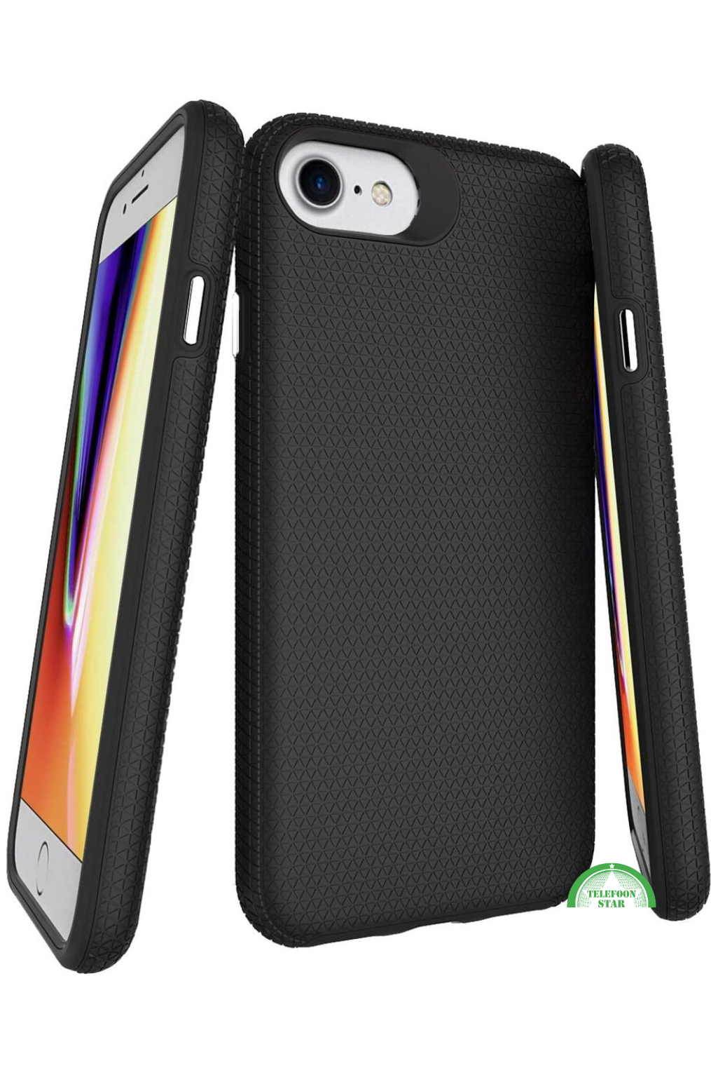 Zwart Hoesje voor iPhone SE Anti-Grip, Slank, Gripvast & Krasbestendig