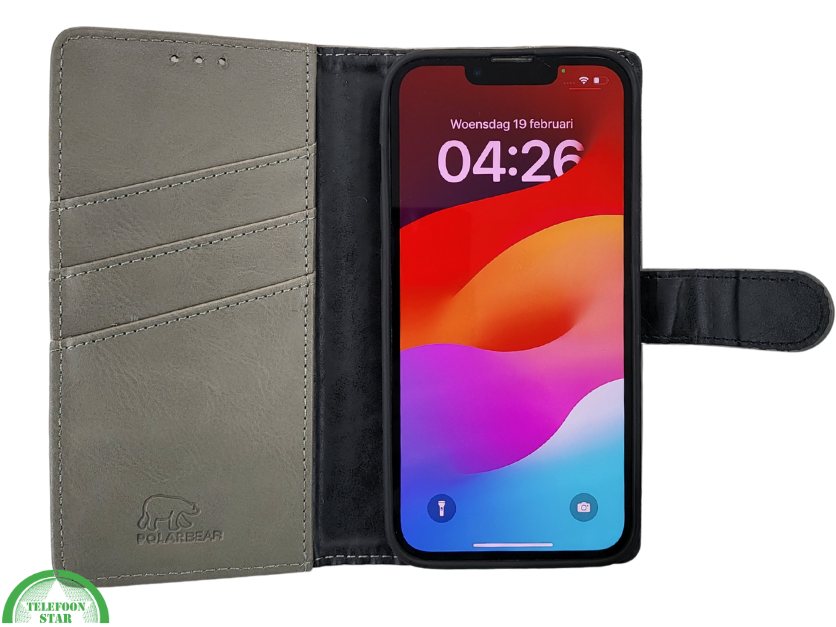 Boek case Grijs cover iPhone 16E 2025
