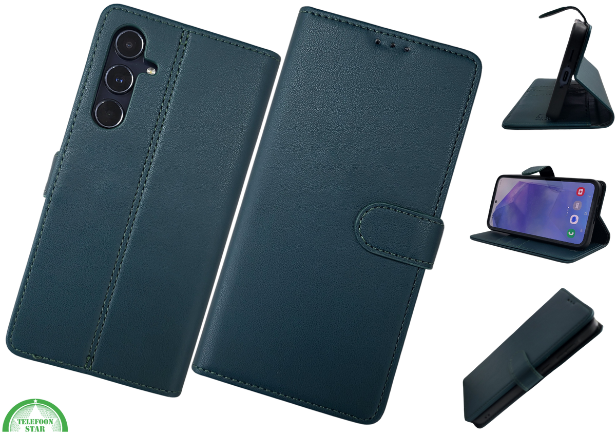 Hoesje voor Samsung Galaxy S26 Plus Boek Case Leer donkergroen