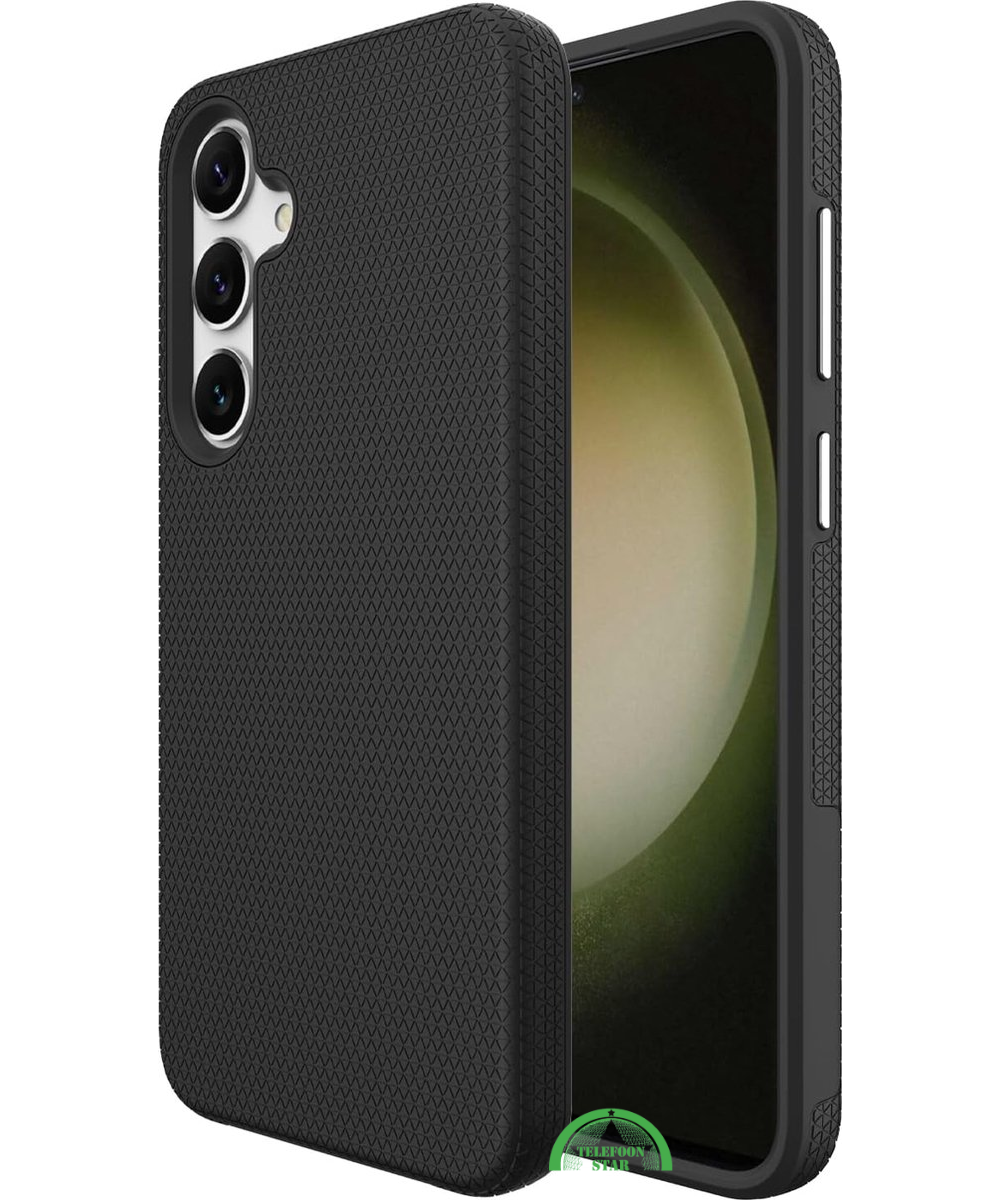 Zwart Anti-Slip Hoesje voor Samsung S24 – Sterk, Gripvast & Slank Design